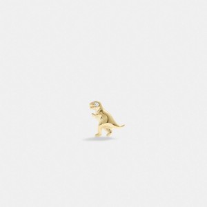 Coach 14 K Gold Rexy Single Stud Earring Doradas | COH866139