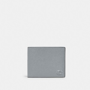 Coach 3 In 1 Wallet With Signature Canvas Interior Gris Azules | COH866696
