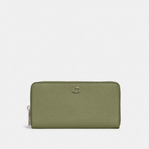 Coach Accordion Wallet With Signature Canvas Interior Moutarde | COH866728