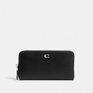 Coach Accordion Zip Wallet Plateadas Negras | COH865525