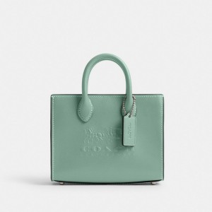 Coach Ace Tote Bag 17 Plateadas Turquesa | COH865278