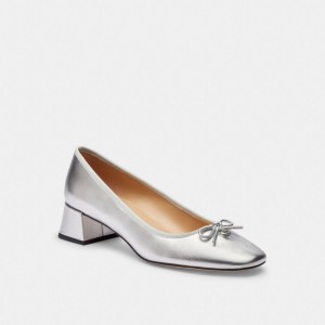 Coach Ava Ballet Pump Metal Plateadas | COH865757