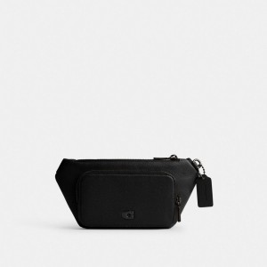 Coach Belt Bag With Signature Canvas Interior Detail Negras | COH866578