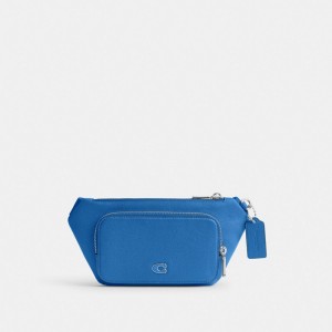 Coach Belt Bag With Signature Canvas Interior Detail Azules | COH865192