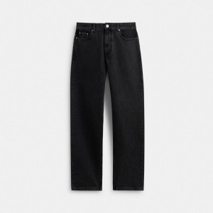 Coach Black Taper Jeans In Organic Cotton Negras | COH866946