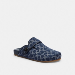 Coach Blake Clog In Signature Denim Azules | COH866844