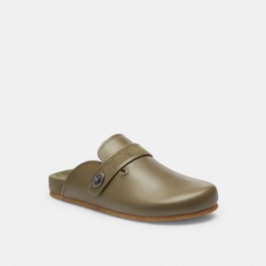 Coach Blake Clog With Signature Canvas Jacquard Verde | COH866845