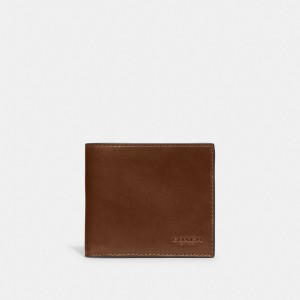Coach Boxed Double Billfold Wallet Chocolate | COH866698