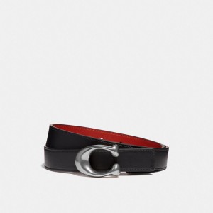 Coach C Hardware Reversible Belt, 25 Mm Negras Rojas | COH866317