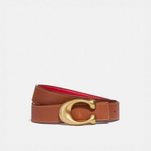 Coach C Hardware Reversible Belt, 32 Mm Rojas | COH866312