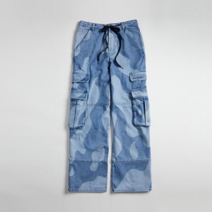 Coach Cargo Pants In Wavy Wash Azules | COH866939