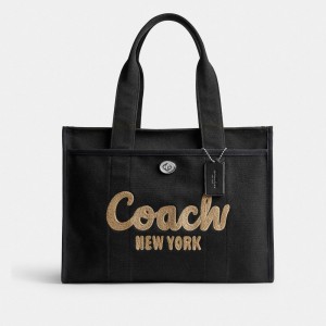 Coach Cargo Tote Bag 42 Plateadas Negras | COH865101