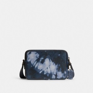 Coach Charter Crossbody Bag 24 With Tie Dye Print Azul Marino Multicolor | COH866618