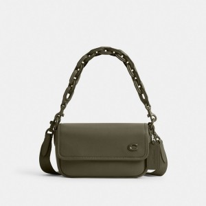 Coach Charter Flap Crossbody 18 Verde | COH866611