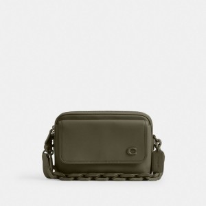 Coach Charter Flap Crossbody 24 Verde | COH866614
