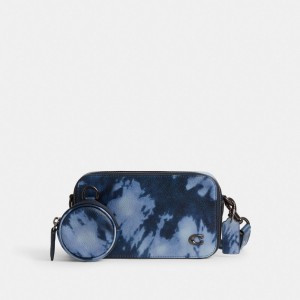 Coach Charter Slim Crossbody With Tie Dye Print Azul Marino Multicolor | COH866602