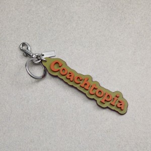Coach Coachtopia Bag Charm In Coachtopia Leather Verde Oliva Verde Multicolor | COH866446