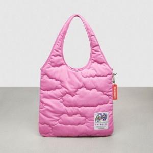 Coach Coachtopia Loop Flat Tote With Cloud Quilting Rosas | COH866625