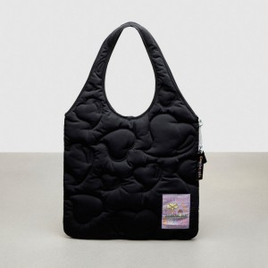 Coach Coachtopia Loop Quilted Heart Flat Tote Negras | COH865032