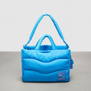 Coach Coachtopia Loop Tote With Wavy Quilting Azules | COH865006