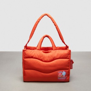 Coach Coachtopia Loop Tote With Wavy Quilting Naranjas | COH865011