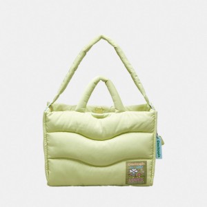 Coach Coachtopia Loop Tote With Wavy Quilting Verde Claro | COH865048