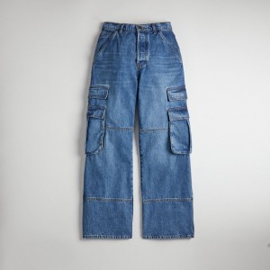 Coach Denim Cargo Pant In 31% Recycled Cotton Azules | COH866022