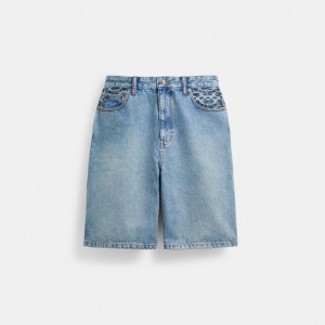 Coach Denim Shorts Azules Claro | COH866943