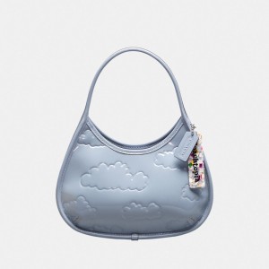 Coach Ergo In Crinkled Patent Coachtopia Leather: Embossed Cloud Print Azules | COH865126