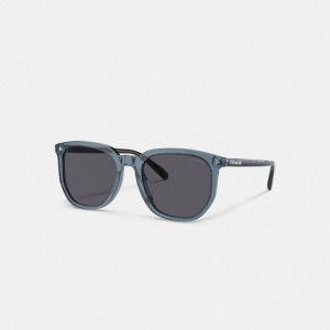 Coach Geometric Square Sunglasses Azules | COH867087
