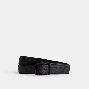 Coach Harness Buckle Cut To Size Reversible Belt, 38 Mm Gris Negras | COH867006