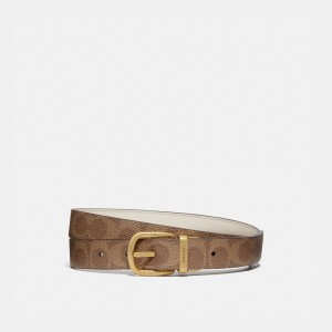 Coach Harness Buckle Reversible Belt, 25 Mm Marrones | COH866318