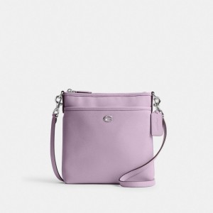 Coach Kitt Messenger Crossbody Bag Plateadas Moradas | COH865219