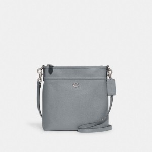 Coach Kitt Messenger Crossbody Bag Plateadas Gris Azules | COH865256