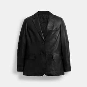 Coach Leather Blazer Negras | COH865929