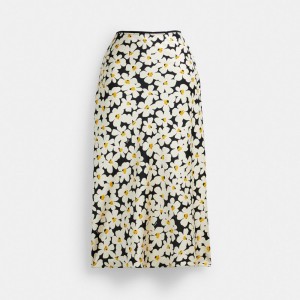 Coach Long Floral Midi Skirt Negras | COH866041