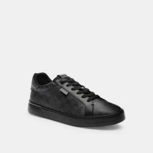 Coach Lowline Low Top Sneaker In Signature Canvas Gris | COH866816