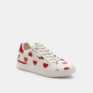 Coach Lowline Low Top Sneaker With Valentine'S Print Rojas | COH865828