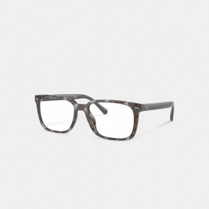 Coach Magnetic Clip On Square Sunglasses Gris Azules | COH867082