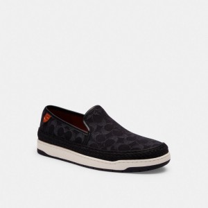 Coach Miles Espadrille In Signature Denim Negras Azules | COH866837