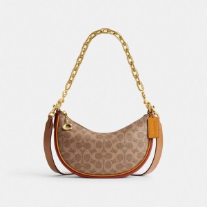 Coach Mira Shoulder Bag In Signature Canvas Marrones Rojas | COH865357