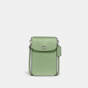 Coach Phone Crossbody Bag Plateadas | COH865399