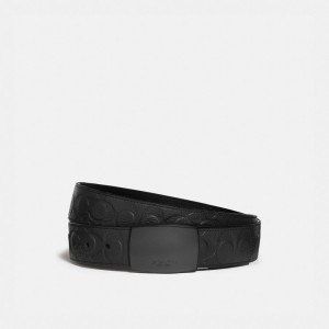 Coach Plaque Buckle Cut To Size Reversible Belt, 38 Mm Negras | COH866994