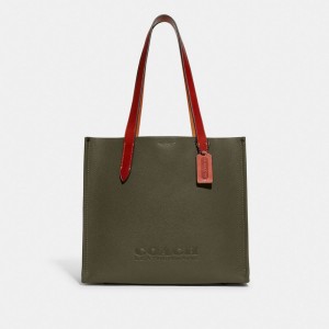Coach Relay Tote Bag 34 Verde | COH866524
