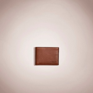 Coach Restored Slim Billfold Wallet Marrones | COH866704