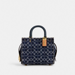 Coach Rogue Bag 25 In Signature Denim Azules | COH865178