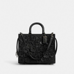 Coach Rogue Bag With Tea Rose Negras Negras | COH865166