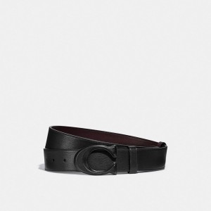 Coach Signature Buckle Cut To Size Reversible Belt, 38 Mm Negras | COH866997