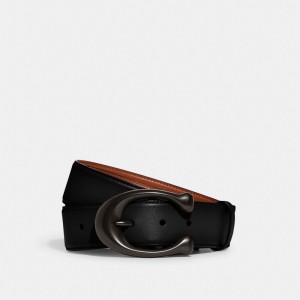 Coach Signature Buckle Cut To Size Reversible Belt, 38 Mm Negras | COH867004