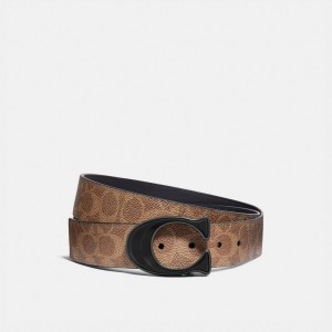 Coach Signature Buckle Cut To Size Reversible Belt, 38 Mm Kaki Negras | COH867005
